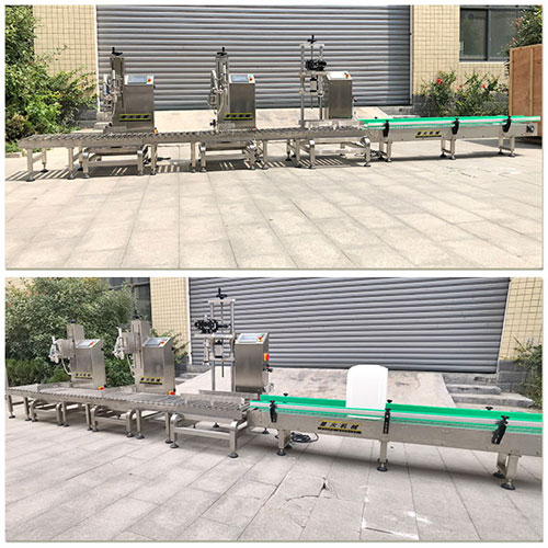 呼和浩特灌裝機廠家實拍大桶灌裝生產線