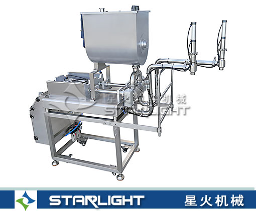 雙頭配線式顆粒辣椒醬灌裝機
